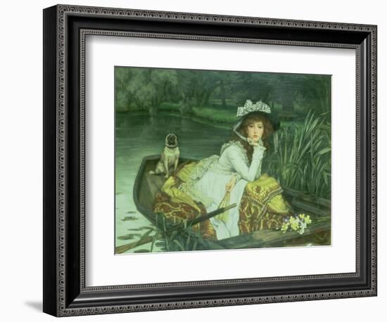 Young Woman in a Boat, or Reflections, circa 1870-James Tissot-Framed Giclee Print