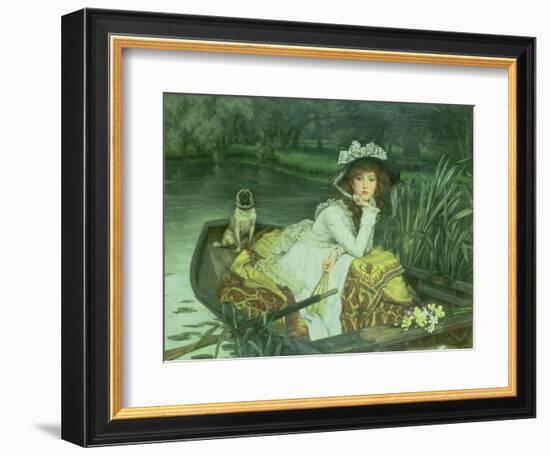 Young Woman in a Boat, or Reflections, circa 1870-James Tissot-Framed Giclee Print