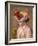 Young Woman in a Flowered Hat, 1892-Pierre-Auguste Renoir-Framed Giclee Print