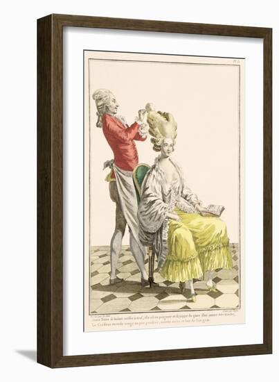 Young Woman in a Peignoir, Plate 31, Galerie Des Modes et Costumes Francais, c.1778-Pierre Thomas Le Clerc-Framed Giclee Print