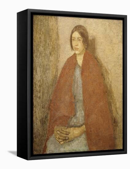 Young Woman in a Red Shawl-Gwen John-Framed Premier Image Canvas