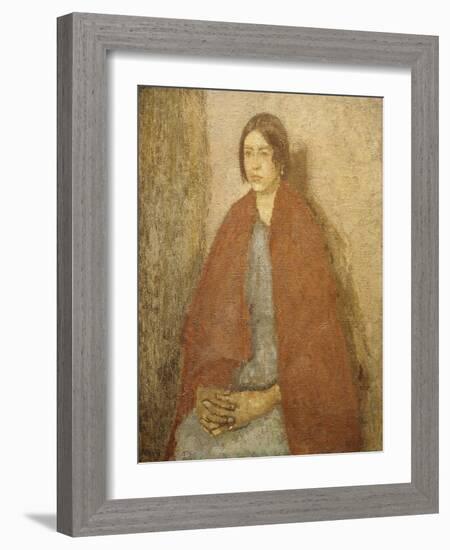 Young Woman in a Red Shawl-Gwen John-Framed Giclee Print