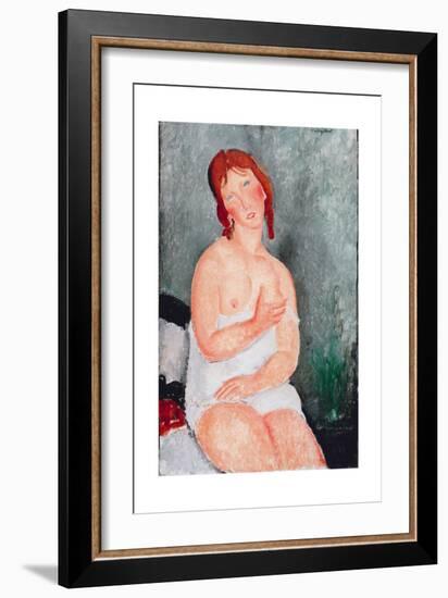 Young Woman in a Shirt, 1818-Amedeo Modigliani-Framed Giclee Print