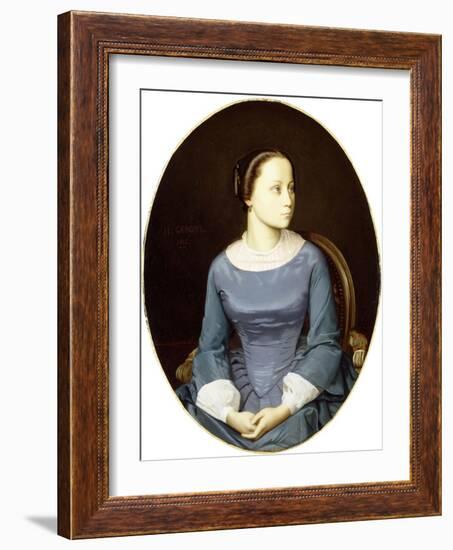 Young Woman in Blue, 1852-Jean Leon Gerome-Framed Giclee Print