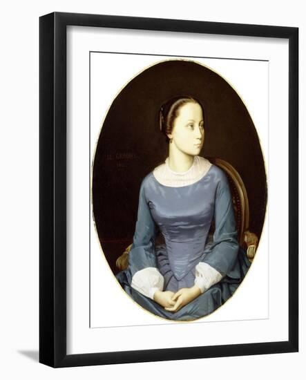 Young Woman in Blue, 1852-Jean Leon Gerome-Framed Giclee Print