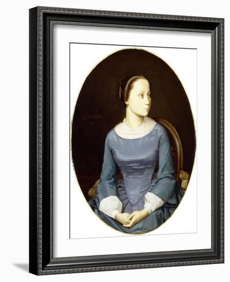 Young Woman in Blue, 1852-Jean Leon Gerome-Framed Giclee Print