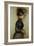 Young Woman in Blue Going to the Conservatory-Pierre-Auguste Renoir-Framed Giclee Print