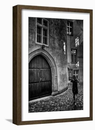 Young Woman in Old Town-Rory Garforth-Framed Photographic Print