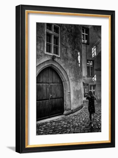 Young Woman in Old Town-Rory Garforth-Framed Photographic Print