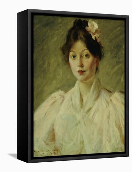 Young Woman in Pink, 1905-William Merritt Chase-Framed Premier Image Canvas