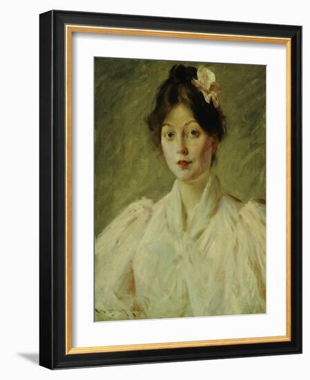 Young Woman in Pink, 1905-William Merritt Chase-Framed Giclee Print