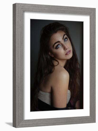 Young Woman in Silk-Vania Stoyanova-Framed Photographic Print