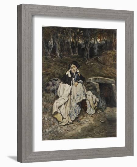 Young Woman in the Costume of the Sixteenth Century-James Tissot-Framed Giclee Print