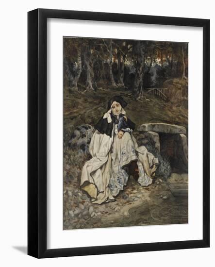 Young Woman in the Costume of the Sixteenth Century-James Tissot-Framed Giclee Print