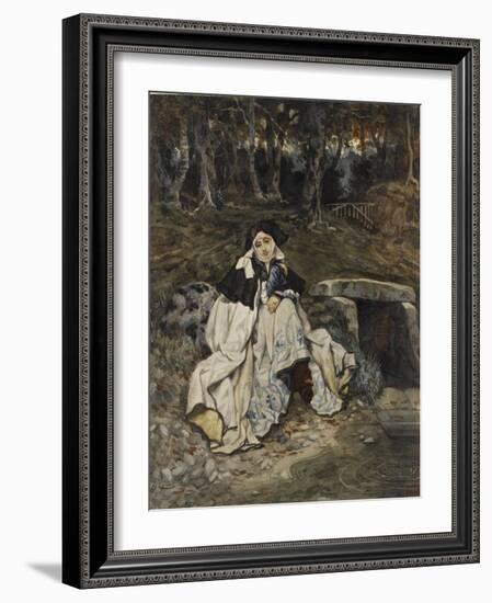 Young Woman in the Costume of the Sixteenth Century-James Tissot-Framed Giclee Print