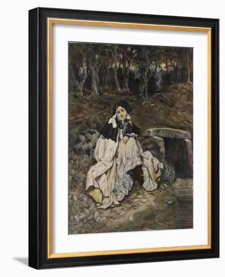 Young Woman in the Costume of the Sixteenth Century-James Tissot-Framed Giclee Print