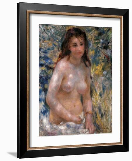 Young Woman in the Sun-Pierre-Auguste Renoir-Framed Art Print