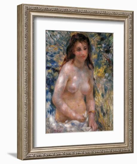 Young Woman in the Sun-Pierre-Auguste Renoir-Framed Art Print