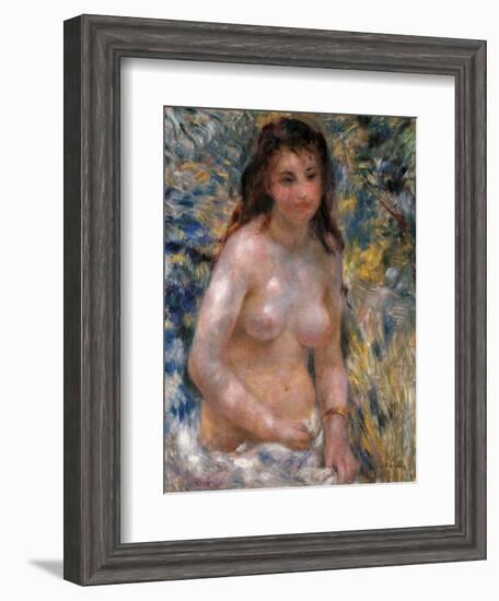 Young Woman in the Sun-Pierre-Auguste Renoir-Framed Art Print