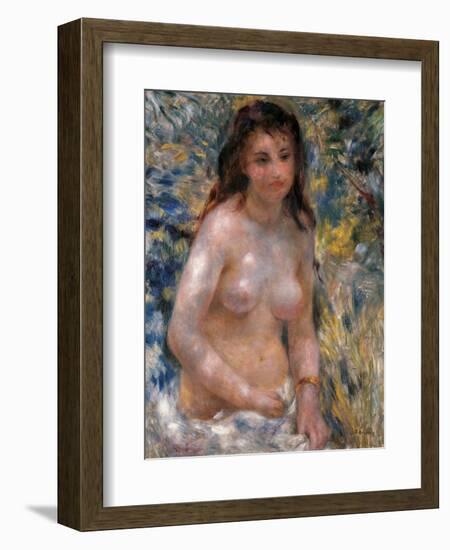 Young Woman in the Sun-Pierre-Auguste Renoir-Framed Art Print