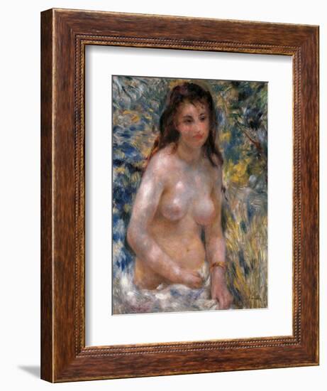 Young Woman in the Sun-Pierre-Auguste Renoir-Framed Art Print