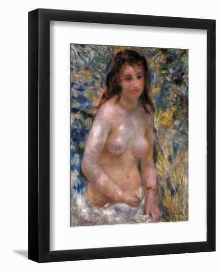 Young Woman in the Sun-Pierre-Auguste Renoir-Framed Art Print