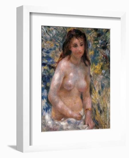 Young Woman in the Sun-Pierre-Auguste Renoir-Framed Art Print