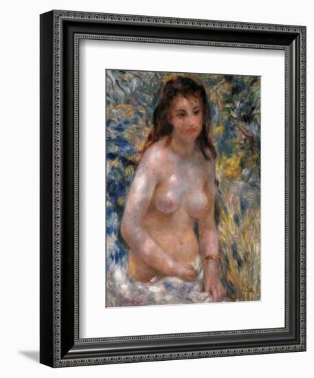 Young Woman in the Sun-Pierre-Auguste Renoir-Framed Art Print