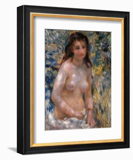 Young Woman in the Sun-Pierre-Auguste Renoir-Framed Art Print
