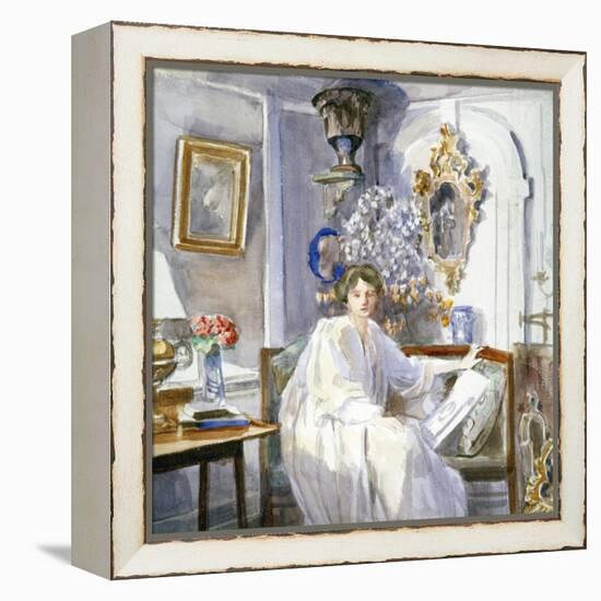 Young Woman in White, C1864-1930-Anna Lea Merritt-Framed Premier Image Canvas