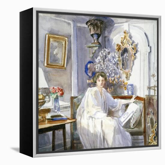 Young Woman in White, C1864-1930-Anna Lea Merritt-Framed Premier Image Canvas