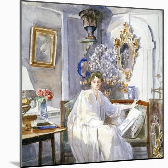 Young Woman in White, C1864-1930-Anna Lea Merritt-Mounted Giclee Print