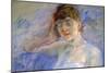 Young Woman in White-Berthe Morisot-Mounted Art Print