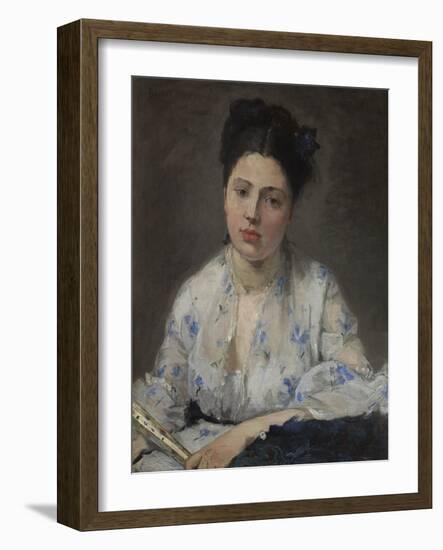 Young Woman (Jeune Femme) 1871 (Oil on Canvas)-Berthe Morisot-Framed Giclee Print