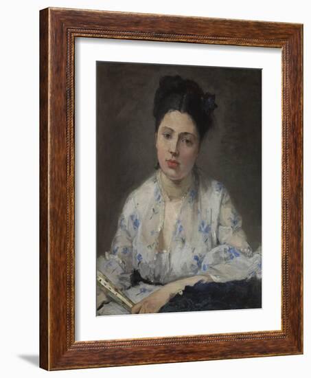 Young Woman (Jeune Femme) 1871 (Oil on Canvas)-Berthe Morisot-Framed Giclee Print