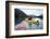 Young Woman Kayaking on Chilko Lake in British Columbia, Canada-Justin Bailie-Framed Photographic Print