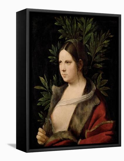 Young Woman (Laura)-Giorgione-Framed Premier Image Canvas