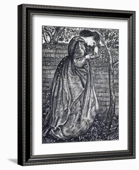 Young Woman Leaning Against a Wall-Edward Burne-Jones-Framed Giclee Print