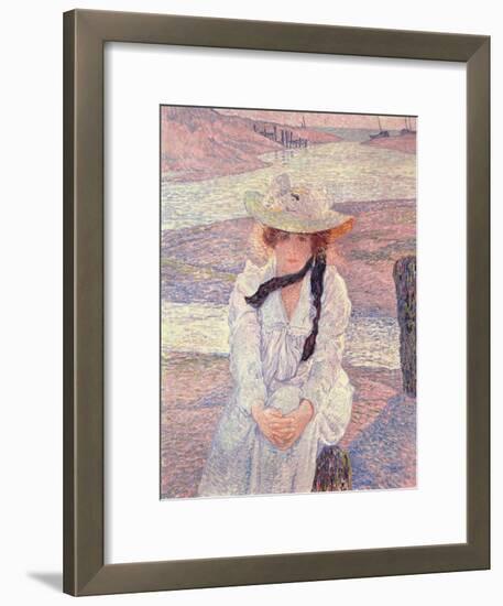 Young Woman on the Banks of the Greve River, 1901-Theo van Rysselberghe-Framed Giclee Print