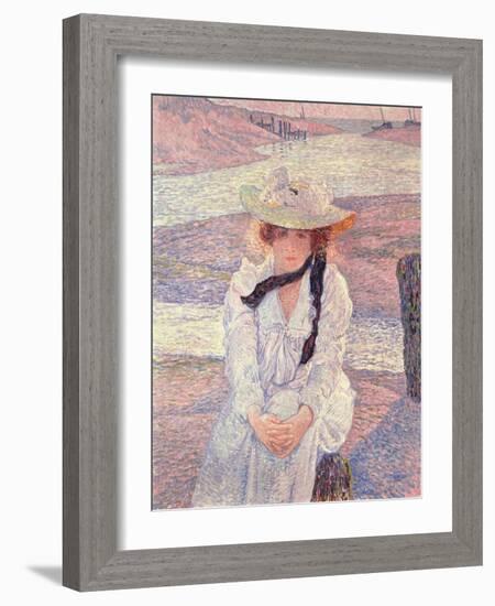 Young Woman on the Banks of the Greve River, 1901-Theo van Rysselberghe-Framed Giclee Print