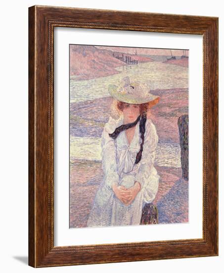 Young Woman on the Banks of the Greve River, 1901-Theo van Rysselberghe-Framed Giclee Print