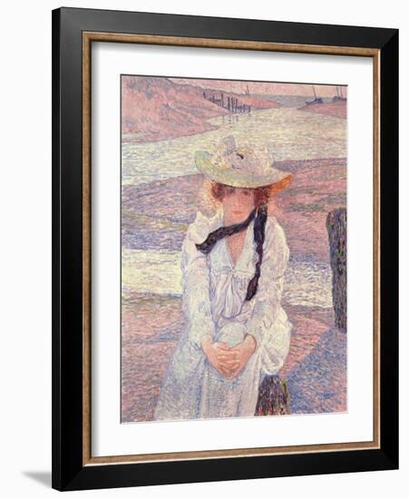 Young Woman on the Banks of the Greve River, 1901-Theo van Rysselberghe-Framed Giclee Print