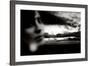 Young Woman Out of Focus in Front of Cloudy Sky Looking into the Camera-Torsten Richter-Framed Photographic Print