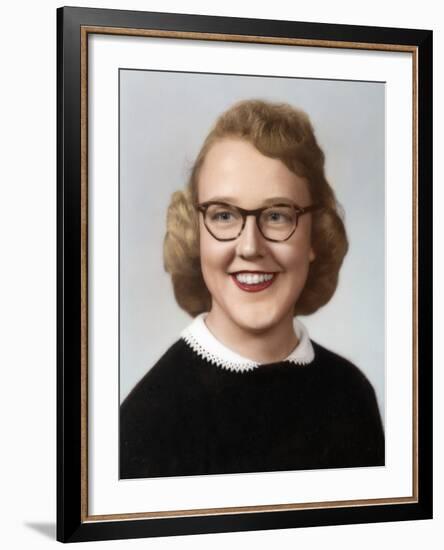 Young Woman Portrait, Ca. 1954-null-Framed Photographic Print