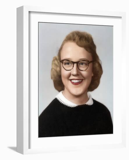 Young Woman Portrait, Ca. 1954-null-Framed Photographic Print