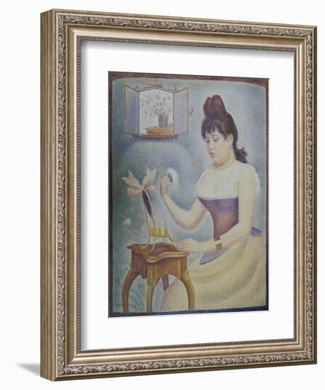 Young Woman Powdering Herself, 1889/90-Georges Seurat-Framed Giclee Print