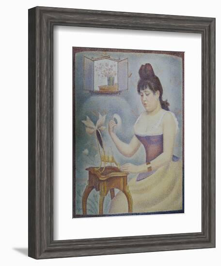 Young Woman Powdering Herself, 1889/90-Georges Seurat-Framed Giclee Print