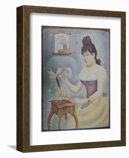 Young Woman Powdering Herself, 1889/90-Georges Seurat-Framed Giclee Print