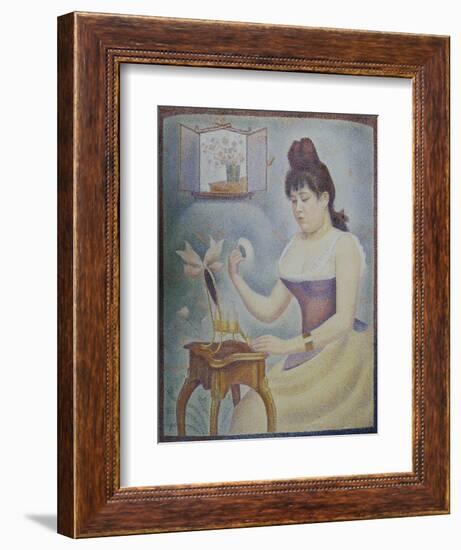 Young Woman Powdering Herself, 1889/90-Georges Seurat-Framed Giclee Print