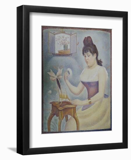 Young Woman Powdering Herself, 1889/90-Georges Seurat-Framed Giclee Print